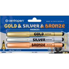 Centropen 2670 arany, ezüst és bronz filctoll, marker
