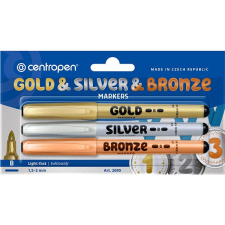 Centropen 2690 arany, ezüst és bronz filctoll, marker