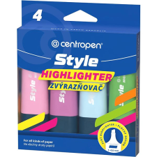 Centropen 6252 STYLE SOFT - 4 darabos kiszerelés filctoll, marker