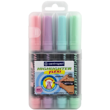 Centropen 8542/4 Highlighter Flexi Soft Szövegkiemelő tokban (8595013637005) filctoll, marker
