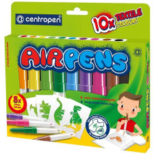 Centropen Állítsa 10 db Fúj markerek textilre 1539-1510 filctoll, marker