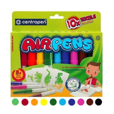 Centropen Filctoll fújós készlet Centropen AIRPENS 1539 Textile 10 klf. szín filctoll, marker
