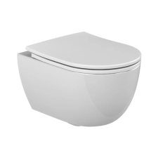 CeraStyle Bella fehér perem nélküli mély öblítésű rövid íves fali WC, tetővel szaniter