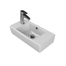 CeraStyle CeraStyle CITY MINI - porcelán mosdó - BAL csaplyukkal - 50 x 25 cm szaniter