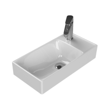 CeraStyle SHARP porcelán mosdókagyló 50 cm - 50 x 25 cm - JOBB CSAPLYUKAS szaniter