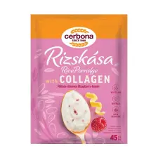 Cerbona málnás-citromos rizskása kollagénnel - 45 g reform élelmiszer