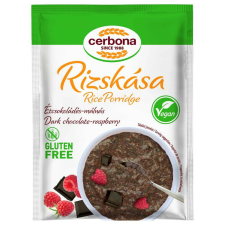 Cerbona Vegán étcsokoládés rizskása málnával gluténzmentes 45 g reform élelmiszer