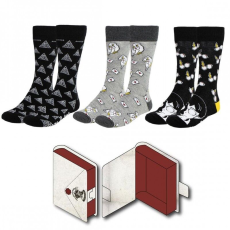 Cerda 3 pár Harry Potter Hallows zokni készlet, 36-43 EU, többszínű