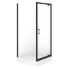  Cersanit Brasco 90 fekete Pivot ajtóval zuhanytálcával