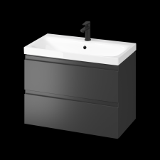 Cersanit MODUO 80 ALSÓSZEKRÉNY MOSDÓVAL 80X62X45CM, ANTRACIT, FÜGGESZTETT, TELJES FIÓK fürdőszoba bútor