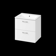 Cersanit NIKO ALSÓSZEKRÉNY MOSDÓVAL 50X52X40CM FÉNYES FEHÉR, FÜGGESZTETT, 2 FIÓKKAL fürdőszoba bútor