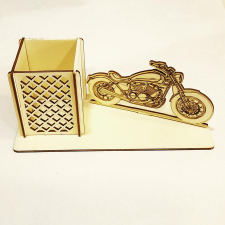 Ceruzatartó motorral. Mérete: 21,5x9,3x8,5 cm dekorációs kellék