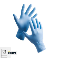 Cerva BARBARY kesztyű nitril puderes (kék*, 10 -100 db)