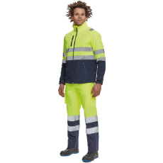 Cerva Granda Láthatósági Softshell Kabát HV Sárga/Sötétkék - 3XL