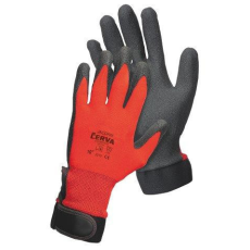 CERVA GROUP a. s. JACKDAW piros mártott nylon kesztyű (piros, 10)