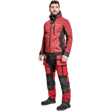 Cerva HUYER SOFTSHELL kabát (piros/fekete, 3XL) munkaruha