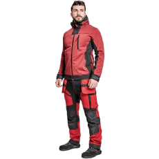 Cerva HUYER SOFTSHELL kabát (piros/fekete, XXL)