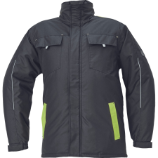 Cerva Max Vivo Téli Munkáskabát Fekete/Sárga - 4XL munkaruha