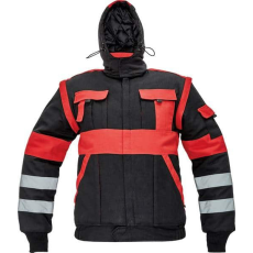 Cerva Max Winter RFLX Téli Munkáskabát Fekete/Piros