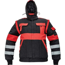 Cerva Max Winter RFLX Téli Munkáskabát Fekete/Piros - 52 láthatósági ruházat