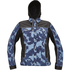 Cerva Neurum Terepmintás Kapucnis Munkáskabát tengerészkék - 58