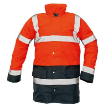 Cerva SEFTON bélelt HiVis kabát (HV piros, 3XL) láthatósági ruházat