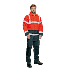 Cerva SEFTON bélelt HiVis kabát (HV piros, XL) láthatósági ruházat