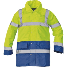 Cerva SEFTON bélelt HiVis kabát (sárga/royal, XL)