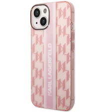 Cg mobile Apple iPhone 14 Plus, Műanyag hátlap védőtok, Monogram minta, Karl Lagerfeld Mono Vertical Stripe, rózsaszín (XP127172) tok és táska