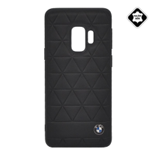 Cg mobile BMW HEXAGON műanyag telefonvédő (valódi bőr bevonat, háromszög) FEKETE tok és táska