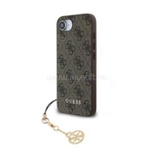 Cg mobile GUESS 4G CHARMS műanyag telefonvédő (textil hátlap, telefondísz) BARNA (GUHCPSE4GF4GCW) tok és táska