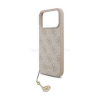 Cg mobile GUESS 4G CHARMS műanyag telefonvédő (textil hátlap, telefondísz) RÓZSASZÍN (GUHMP17XGF4GCP)