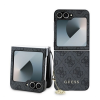 Cg mobile GUESS 4G CHARMS műanyag telefonvédő (textil hátlap, telefondísz) SÖTÉTSZÜRKE Samsung Galaxy Z Flip6 (SM-F741)