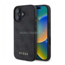 Cg mobile GUESS 4G METAL GOLD LOGO műanyag telefonvédő (textil hátlap) FEKETE (GUHCP16SG4GFGR) tok és táska