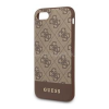 Cg mobile GUESS 4G STRIPE műanyag telefonvédő (textil hátlap) VILÁGOSBARNA (GUHCI8G4GLBR)