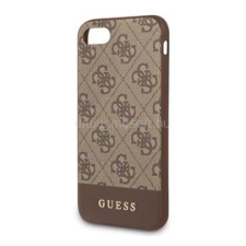 Cg mobile GUESS 4G STRIPE műanyag telefonvédő (textil hátlap) VILÁGOSBARNA (GUHCI8G4GLBR) tok és táska