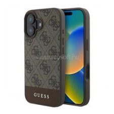 Cg mobile GUESS 4G STRIPE műanyag telefonvédő (textil hátlap) VILÁGOSBARNA (GUHCP16MG4GLBR) tok és táska