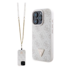 Cg mobile GUESS CROSSBODY szilikon telefonvédő (ütésállóság, bőr hatású hátlap + vállpánt) RÓZSASZÍN tok és táska
