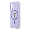 Cg mobile iPhone 16 KARL LAGERFELD LIQUID SILICONE KARL AND CHOUPETTE MAGSAFE szilikon telefonvédő ütésállóság, MagSafe, LILA