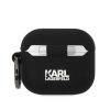 Cg mobile Karl Lagerfeld 3D Logo NFT Karl and Choupette Silicone Apple AirPods 3 tok, fekete