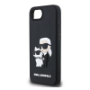 Cg mobile KARL LAGERFELD 3D RUBBER KARL AND CHOUPETTE szilikon telefonvédő (ütésállóság, 3D) FEKETE Apple iPhone 16e