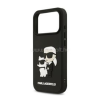 Cg mobile KARL LAGERFELD 3D RUBBER KARL AND CHOUPETTE szilikon telefonvédő (ütésállóság, 3D) FEKETE (KLHCP17L3DRKCNK)