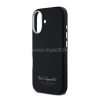 Cg mobile KARL LAGERFELD GRAINED PU HOTEL RSG szilikon telefonvédő (ütésállóság, bőr hatású hátlap) FEKETE (KLHCP16SPGWCMKHK)