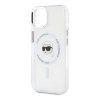 Cg mobile KARL LAGERFELD IML METAL KARL HEAD MAGSAFE szilikon telefonvédő (ütésállóság, kameravédő, MagSafe) FEHÉR Apple iPhone 15 Plus (KLHMP15MHLSKIH) (KLHMP15MHLSKIH)