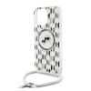 Cg mobile KARL LAGERFELD IML MONOGRAM CROSSBODY K&amp;CH HEADS MAGSAFE szilikon telefonvédő (ütésállóság, MagSafe, nyakpánt) ÁTLÁTSZÓ Apple iPhone 16 Pro