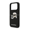 Cg mobile KARL LAGERFELD LIQUID SILICONE DOUBLE HEADS MAGSAFE szilikon telefonvédő (ütésállóság, MagSafe) FEKETE (KLHMP17LSKCHPPLK)