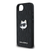 Cg mobile KARL LAGERFELD MONOGRAM CHOUPETTE HEAD PIN szilikon telefonvédő (ütésállóság, bőr hatású hátlap, MagSafe) FEKETE Apple iPhone 16e
