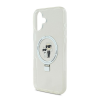 Cg mobile KARL LAGERFELD RINGSTAND KARL AND CHOUPETTE MAGSAFE szilikon telefonvédő (ütésállóság, MagSafe, kitámasztó) FEHÉR Apple iPhone 16