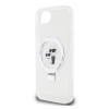 Cg mobile KARL LAGERFELD RINGSTAND KARL AND CHOUPETTE MAGSAFE szilikon telefonvédő (ütésállóság, MagSafe, kitámasztó) FEHÉR Apple iPhone 16e