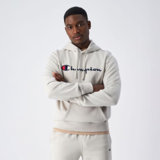 Champion Big Logo Fleece kapucnis pulóver Grey S
